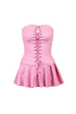 Battlefield Faux Leather Corset & Skirt SET